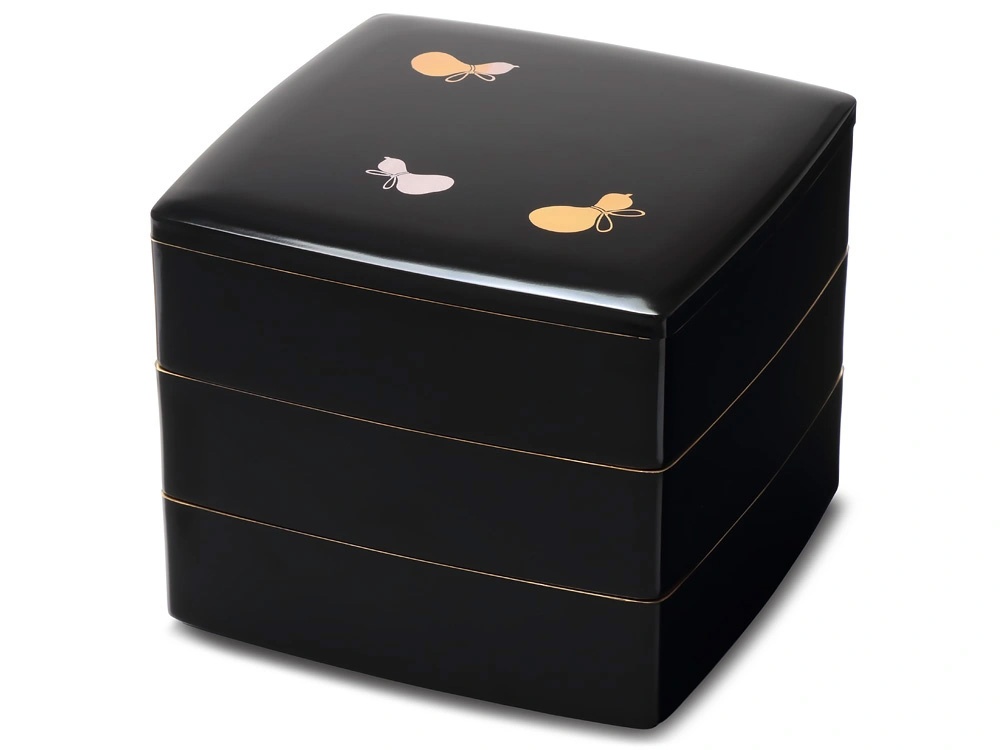 塗おせち重箱 宴 黒 6.5寸3段【通常価格2,950円】画像