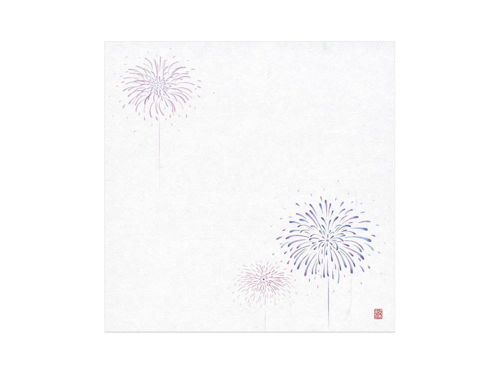 耐油雲流懐紙 12角 花火画像