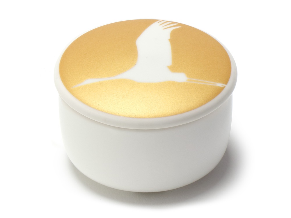 陶器珍味入 鶴金画像