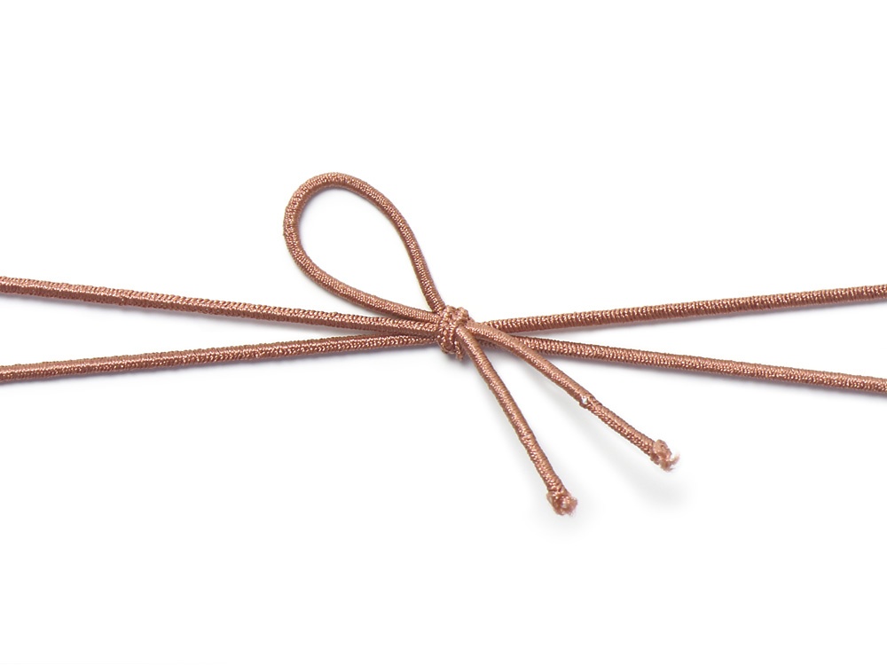 花むすびゴム 栗皮茶 12cm画像