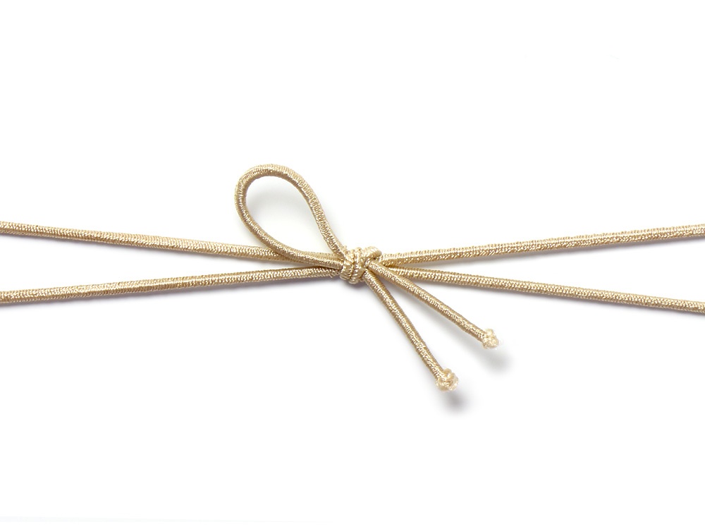 花むすびゴム 白茶 12cm画像