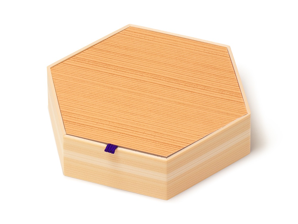 ユニ折箱 利久六角 大 木目【包】画像