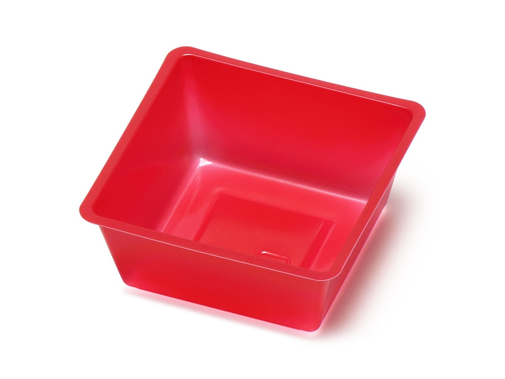 P製のぞき 松花堂5.5寸用 赤画像