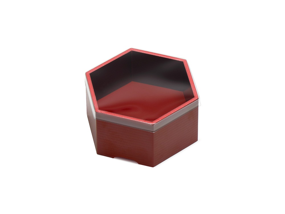 ユニ折箱 六角ミニ 漆画像